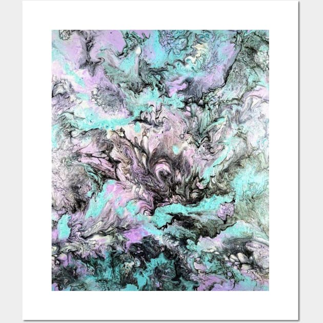 Turquoise Splash Wall Art by Simply Jaena Made